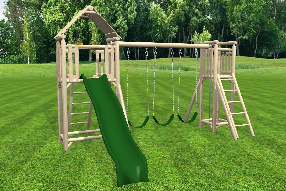 Rustic Wooden Swing Set, Jungle Gym, Play Set | CedarWorks Playsets