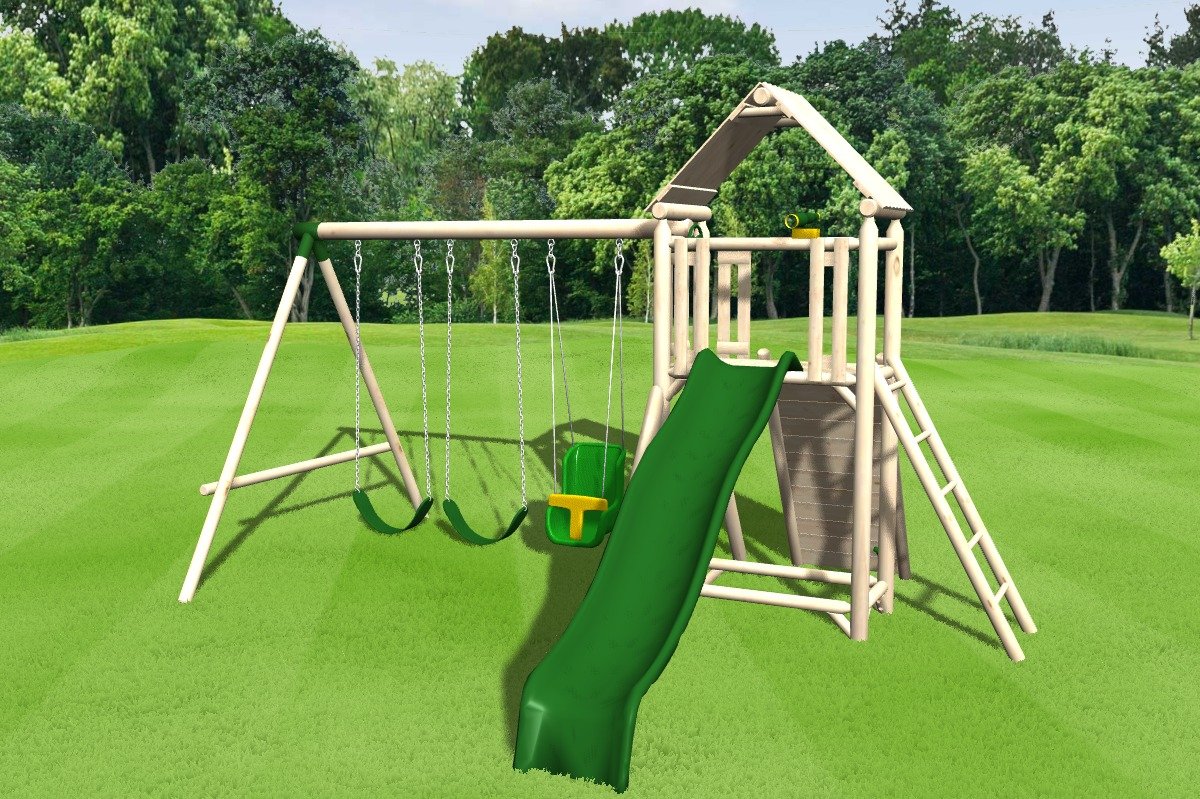 Rustic Wooden Swing Set, Jungle Gym, Play Set | CedarWorks Playsets