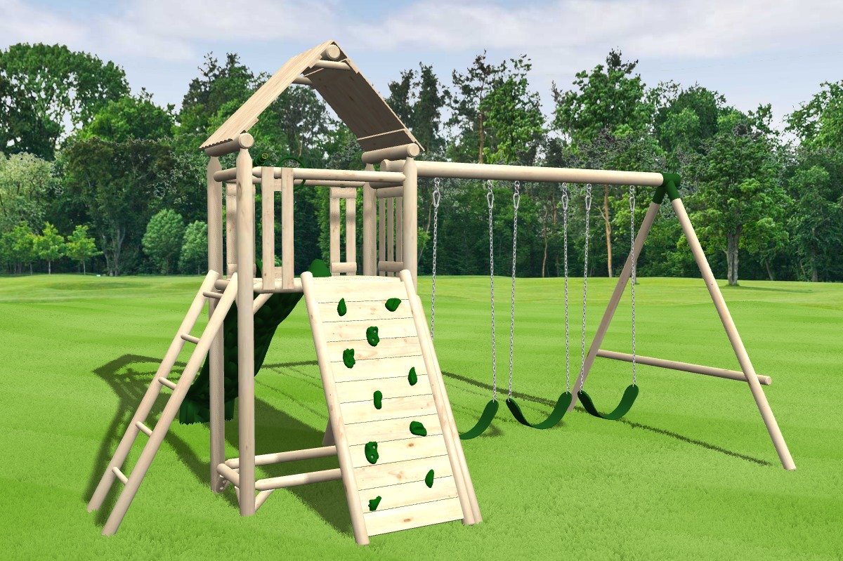 Rustic Wooden Swing Set, Jungle Gym, Play Set | CedarWorks Playsets