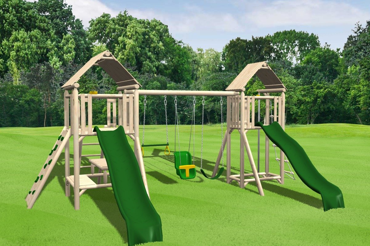 Rustic Wooden Swing Set, Jungle Gym, Play Set | CedarWorks Playsets