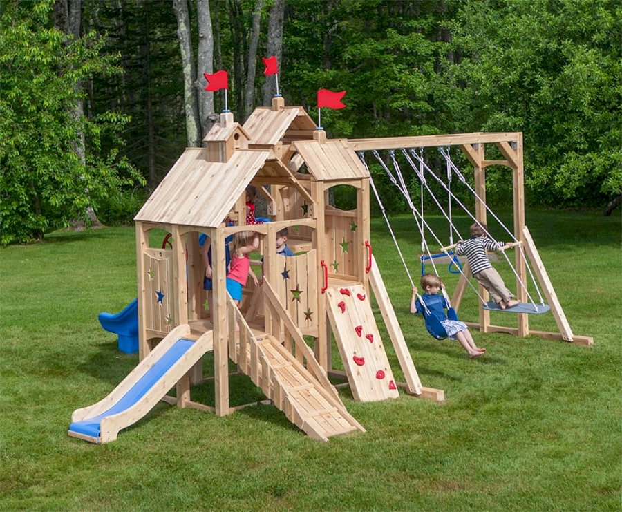 Introduction to Frolic Wooden Swing Sets for Outdoor Play CedarWorks