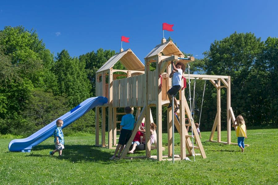 Frolic 782 Wooden Swing Set and Outdoor Playset CedarWorks Playsets