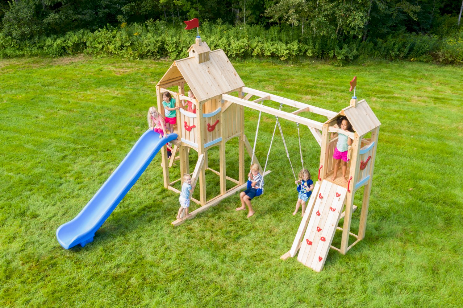 Frolic 927 Wooden Swing Set and Outdoor Playset CedarWorks Playsets