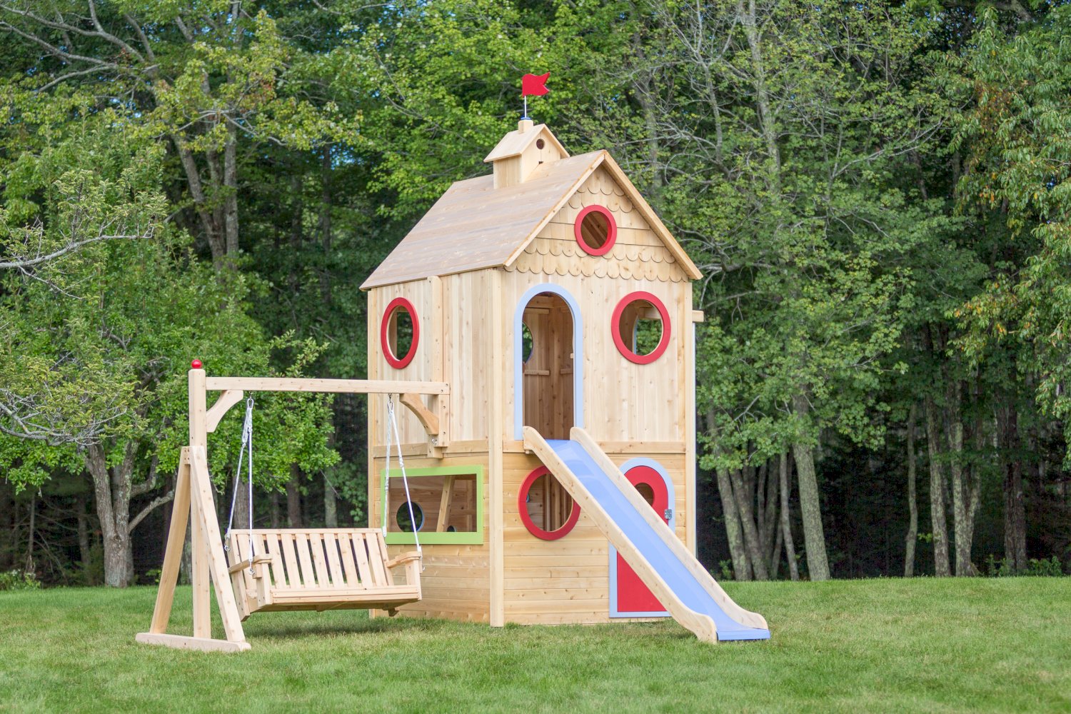 Playhouse 228 Outdoor Wood Playhouse CedarWorks Playsets
