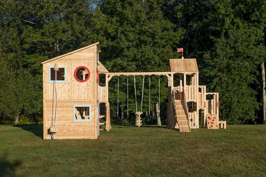 Playhouse 447 Outdoor Wood Playhouse CedarWorks Playsets