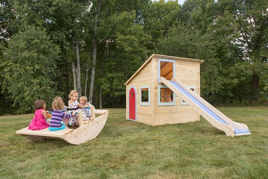 Playhouse 725 Outdoor Wood Playhouse CedarWorks Playsets