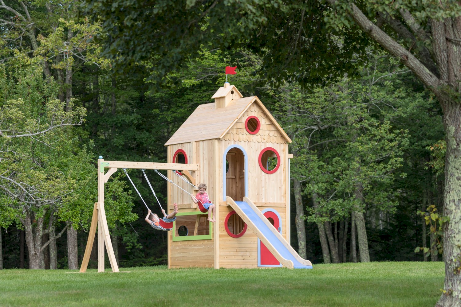 Playhouse 825 Outdoor Wood Playhouse CedarWorks Playsets