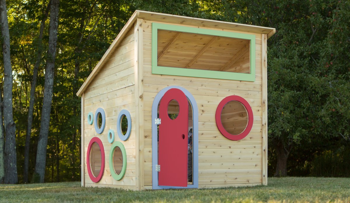 Modern Playhouse (Color) from CedarWorks's Backyard Collection CedarWorks Playsets