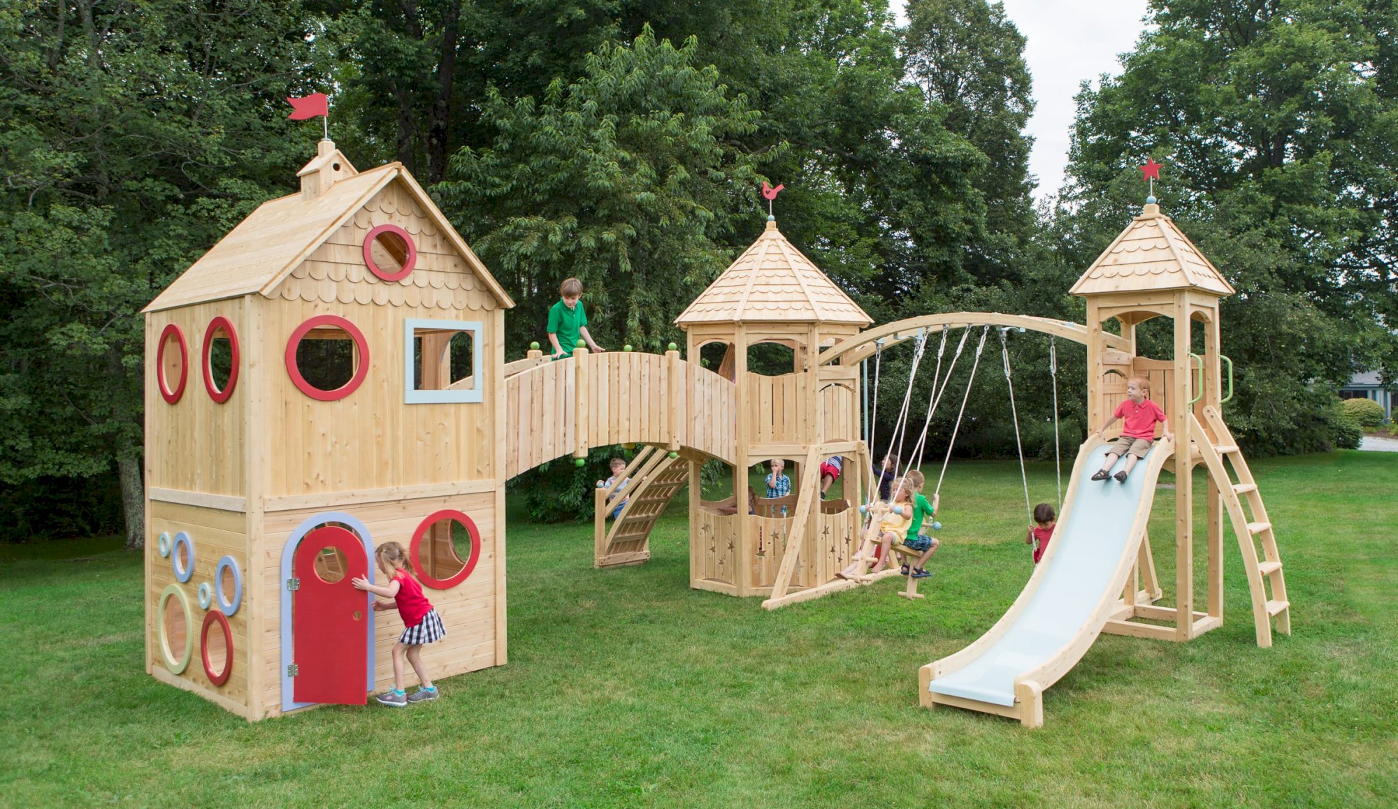 Playhouse 769 Outdoor Wood Playhouse CedarWorks Playsets